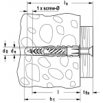 Дюбел универсален FISCHER UX 8x50 R